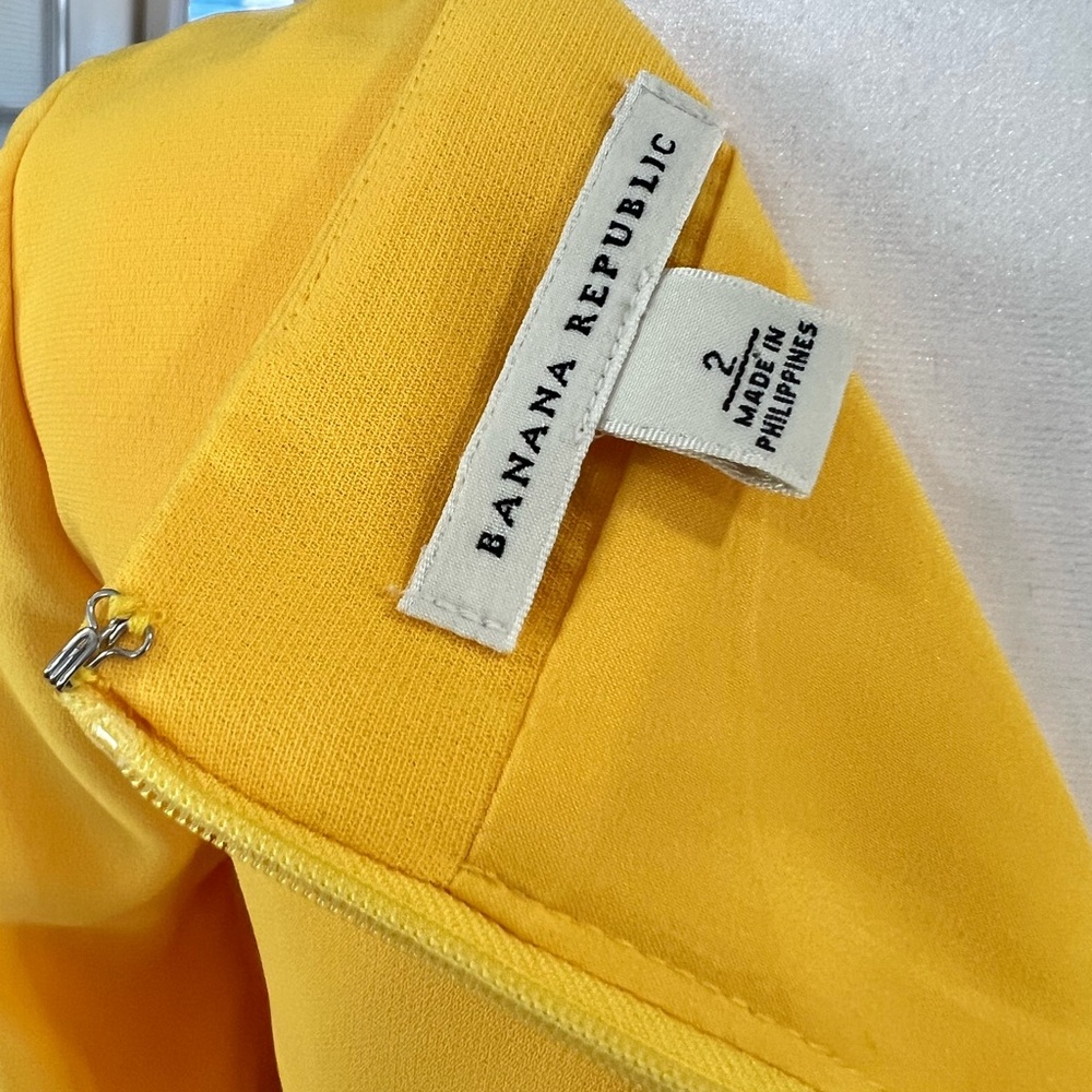 Banana Republic Long Sleeve Yellow Dress - Picture 5 of 13